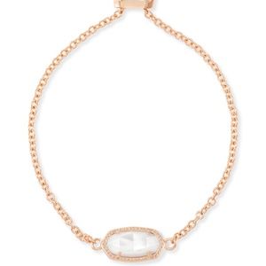 Kendra Scott Elaina Rose Gold  White Bracelet